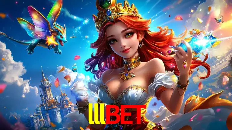 A princesa de um reino de fantasia mágico, com seu pequeno dragão, apresentando um mundo de prêmios encantados nos jogos de caça-níqueis do cassino lllbet.